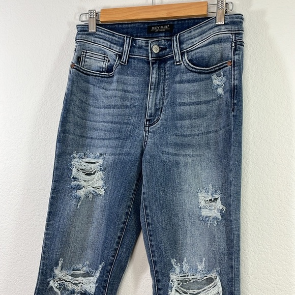 Judy Blue Distressed Straight Jeans size 5/27 Women’s Jeans - Picture 3 of 10